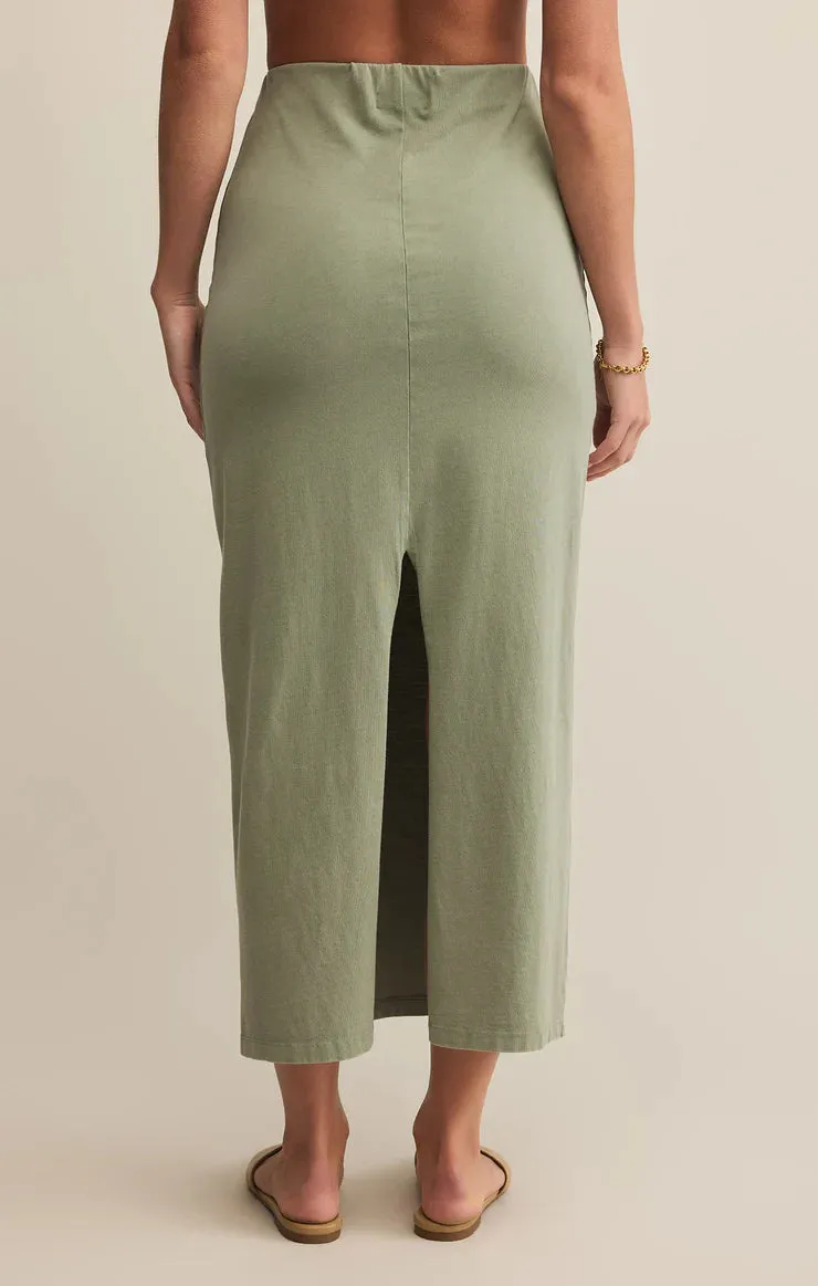 Gail Midi Skirt-Avocado