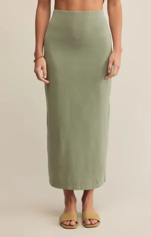 Gail Midi Skirt-Avocado