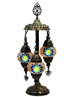 Galene Boho Handcrafted 3 Tiered Mosaic Table Lamp