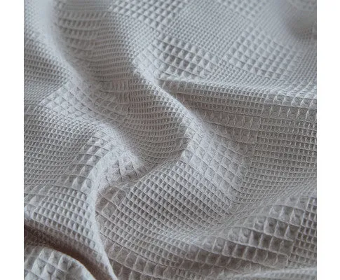 GIOIA CASA 100% Cotton REVERSABLE checkered waffle quilt cover set - NATURAL