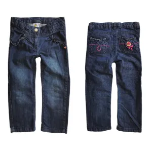 GIRL SIZE 3X / 4 YEARS - KRICKETS, Beautiful Dark, Soft & Comfortable Jeans EUC B47
