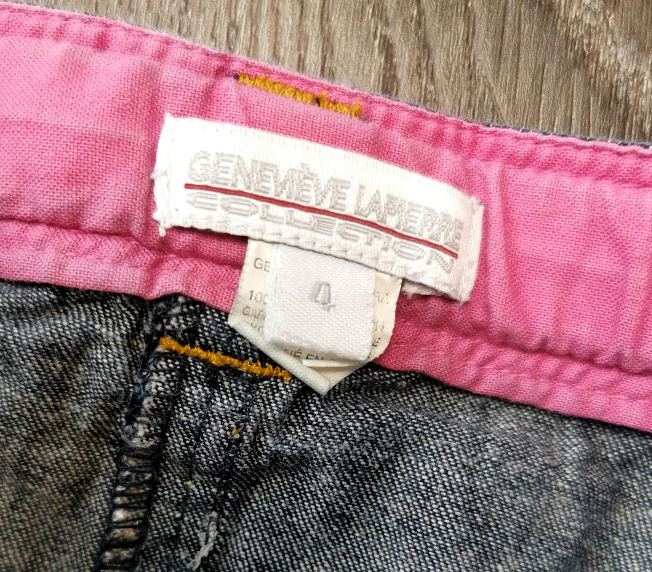 GIRL SIZE 4 YEARS - GENEVIEVE LAMERRE, Ruffled Denim Skirt EUC B51