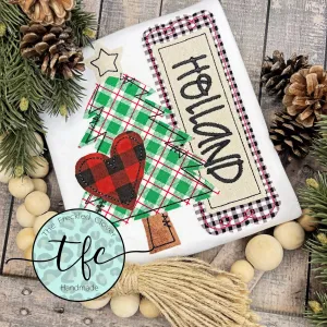 {Girl's Country Christmas} applique tee