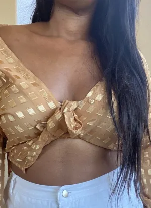 Gold Checkered Top