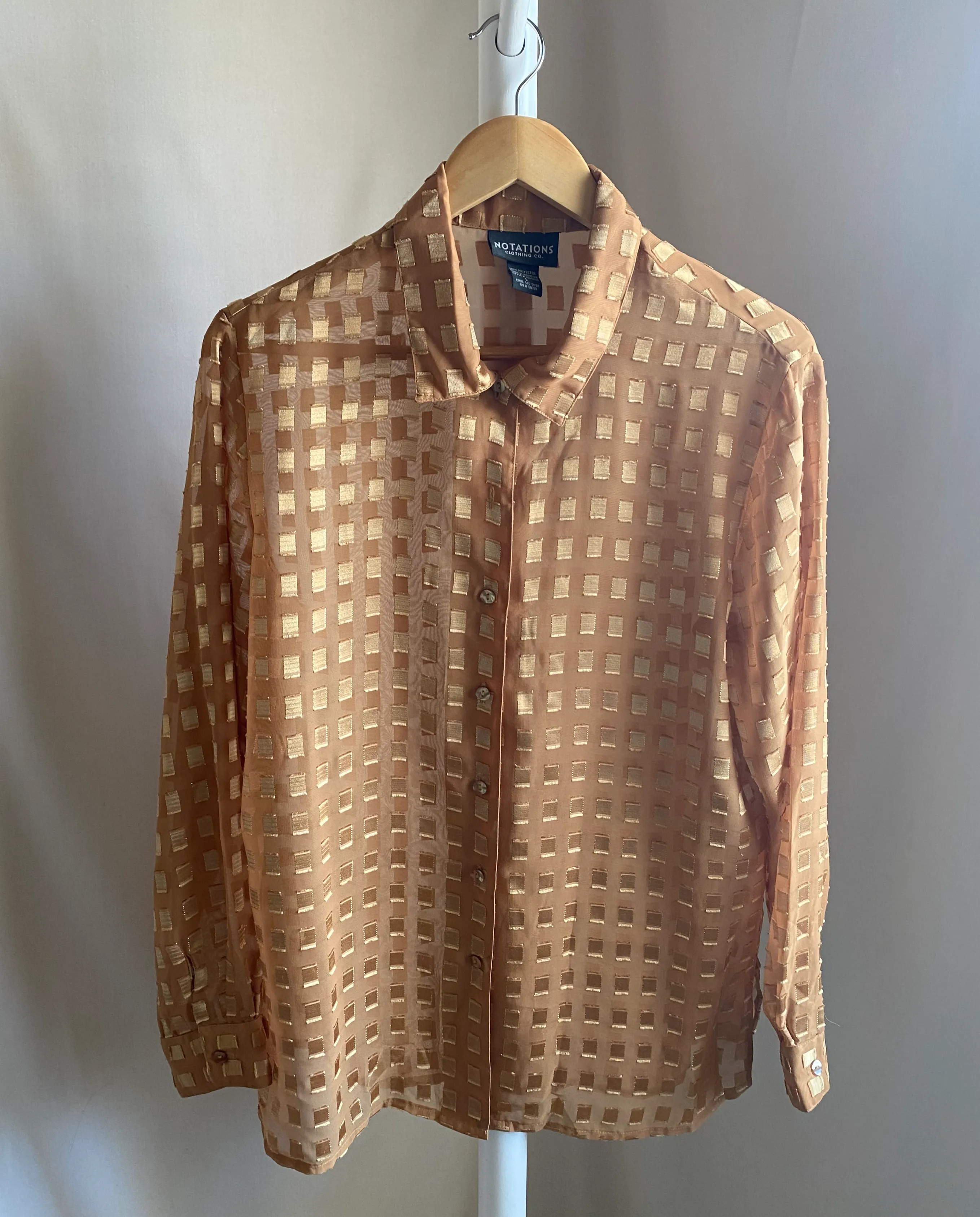 Gold Checkered Top