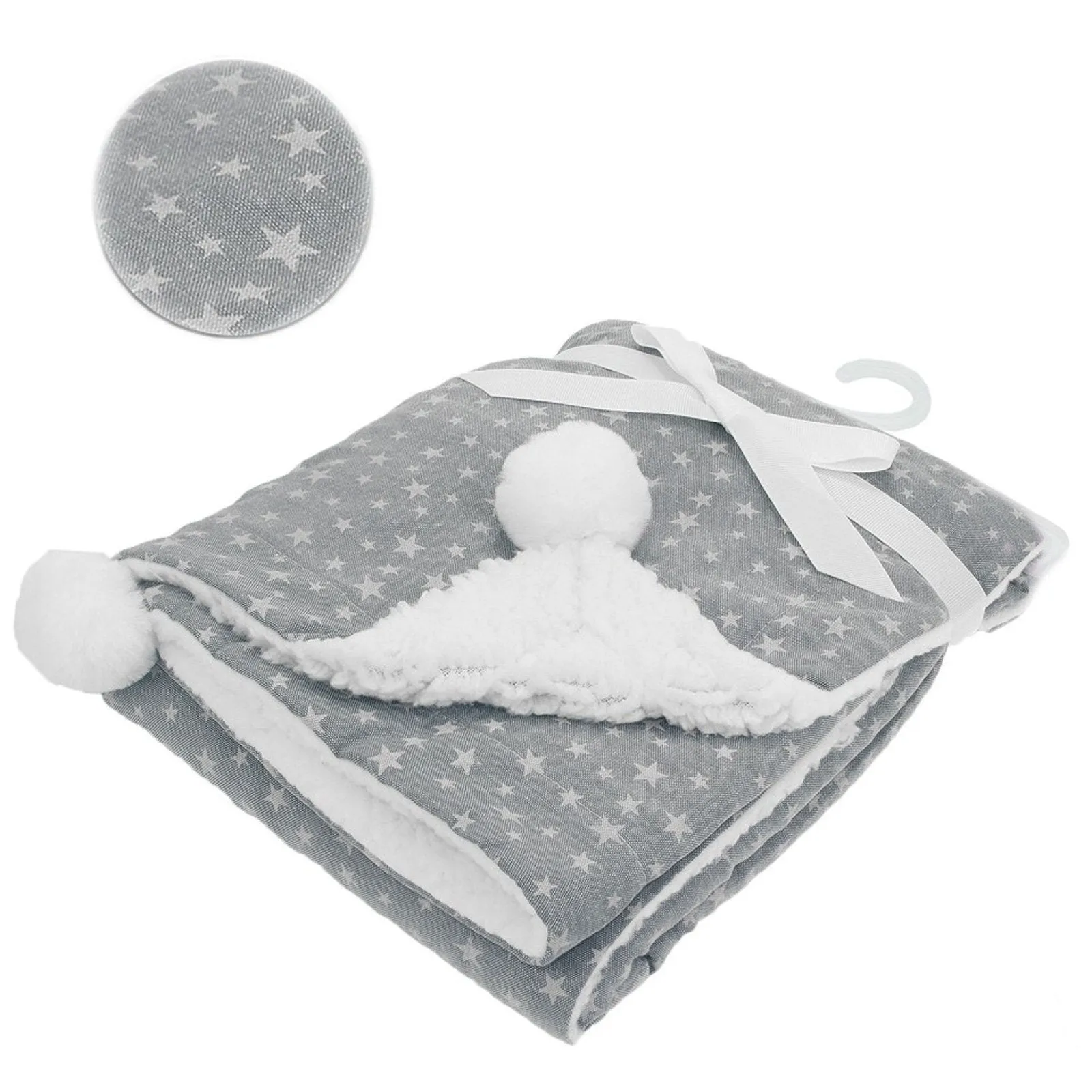 Gre Wrap W/Print & Pom Pom FBP190-G