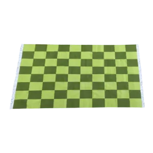 Handwoven Green Checker Cotton Rug