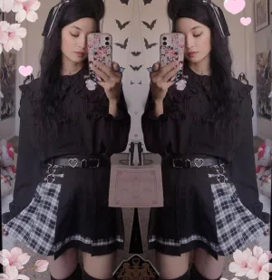 harajuku plaid skirt  KF30374