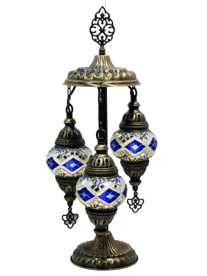 Helios Boho Handcrafted 3 Tiered Mosaic Table Lamp