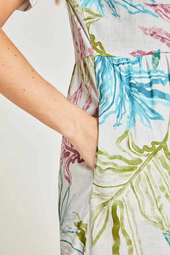 Hemp Watercolour Wrap Dress