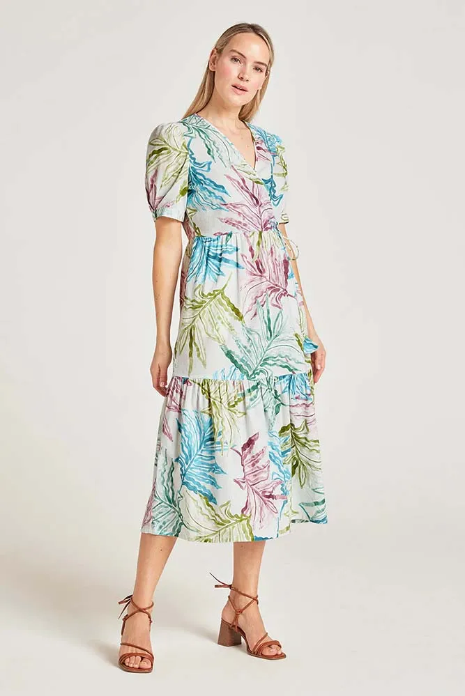 Hemp Watercolour Wrap Dress