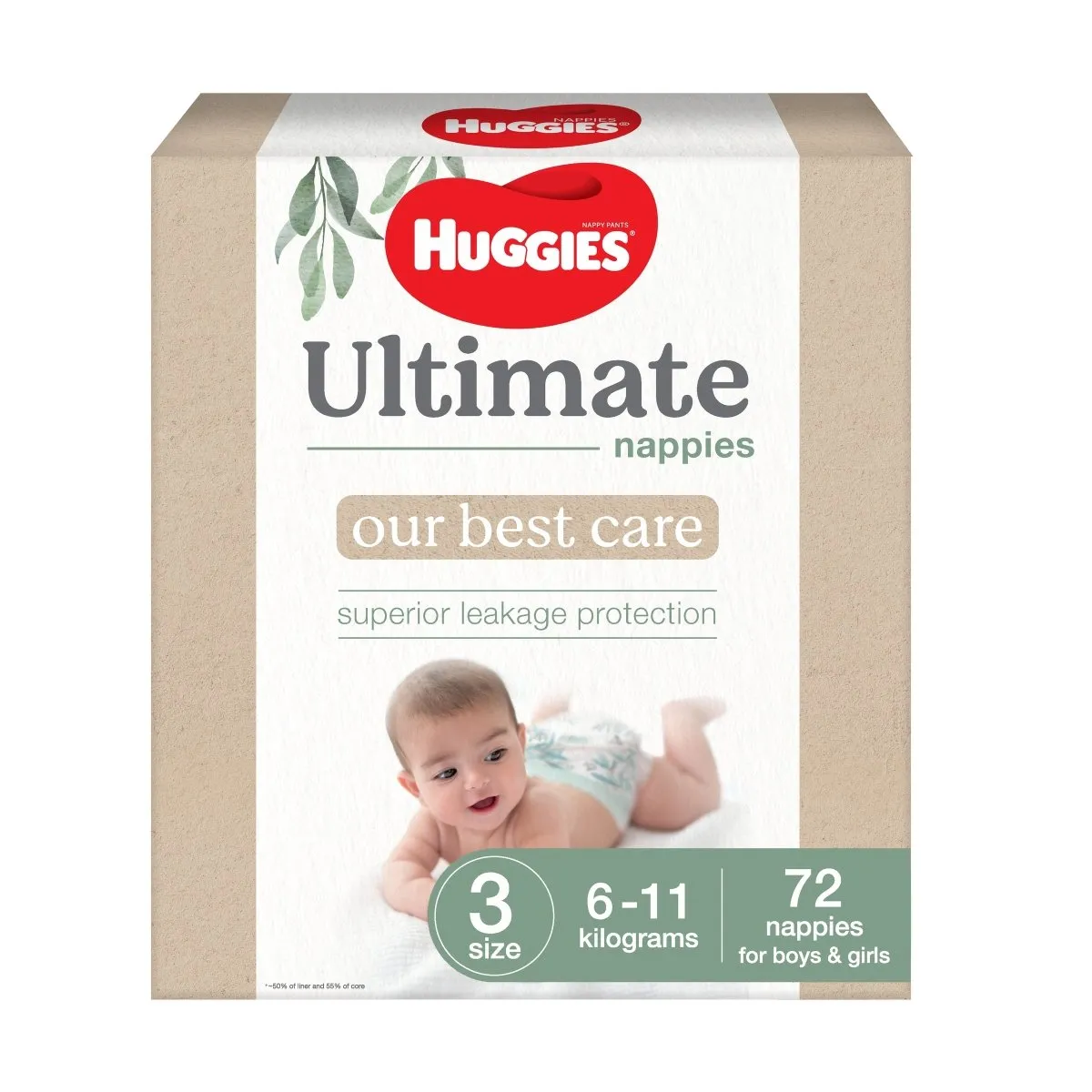 Huggies Ultimate Nappies Crawler 72 Pack