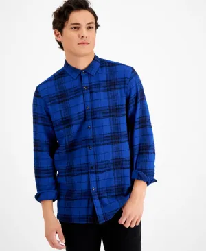 INC International Concepts Men's Button Up Thomas Plaid Shirt