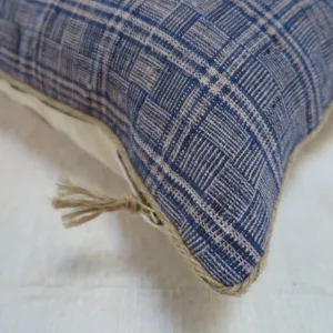indigo organic linen - one of a kind pillow