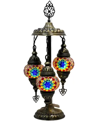 Iris Boho Handcrafted 3 Tiered Mosaic Table Lamp