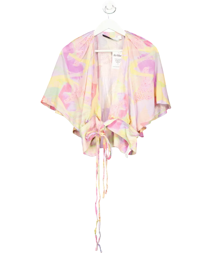 IRO Purple Pastel Wrap Top UK 6