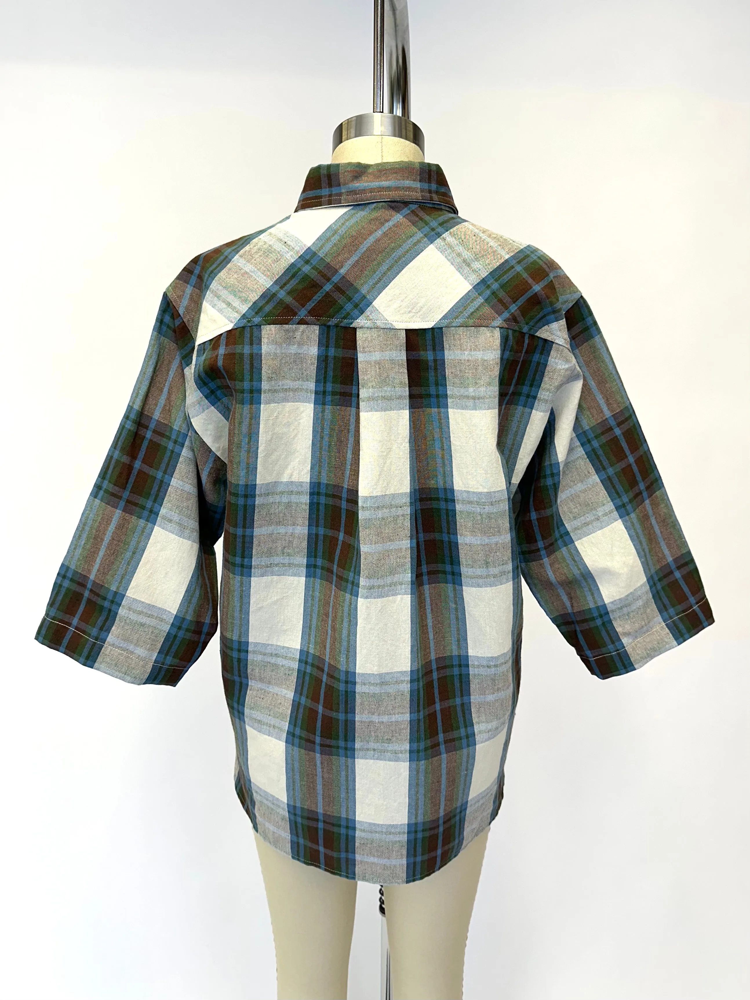 Isabel Marant Linen-Blend Plaid Shirt