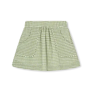 Isabella Skirt - Grove Park Green Windowpane