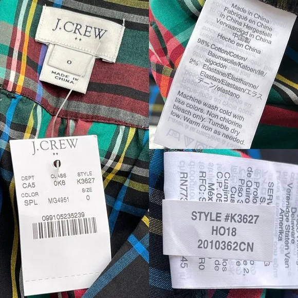 J. Crew plaid big bow midi skirt ruffle hem christmas holiday black K3627 0
