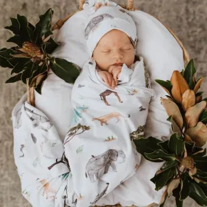 Jersey Wrap   Beanie Set - Safari