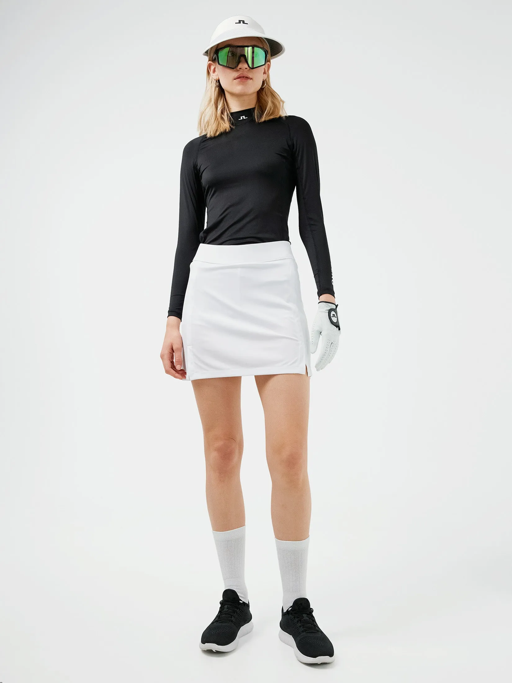 J.Lindeberg Womens Amelie Mid Golf Skirt - WHITE