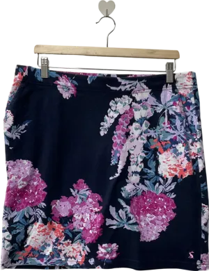 joules Blue Portia Print Jersey Skirt UK 16