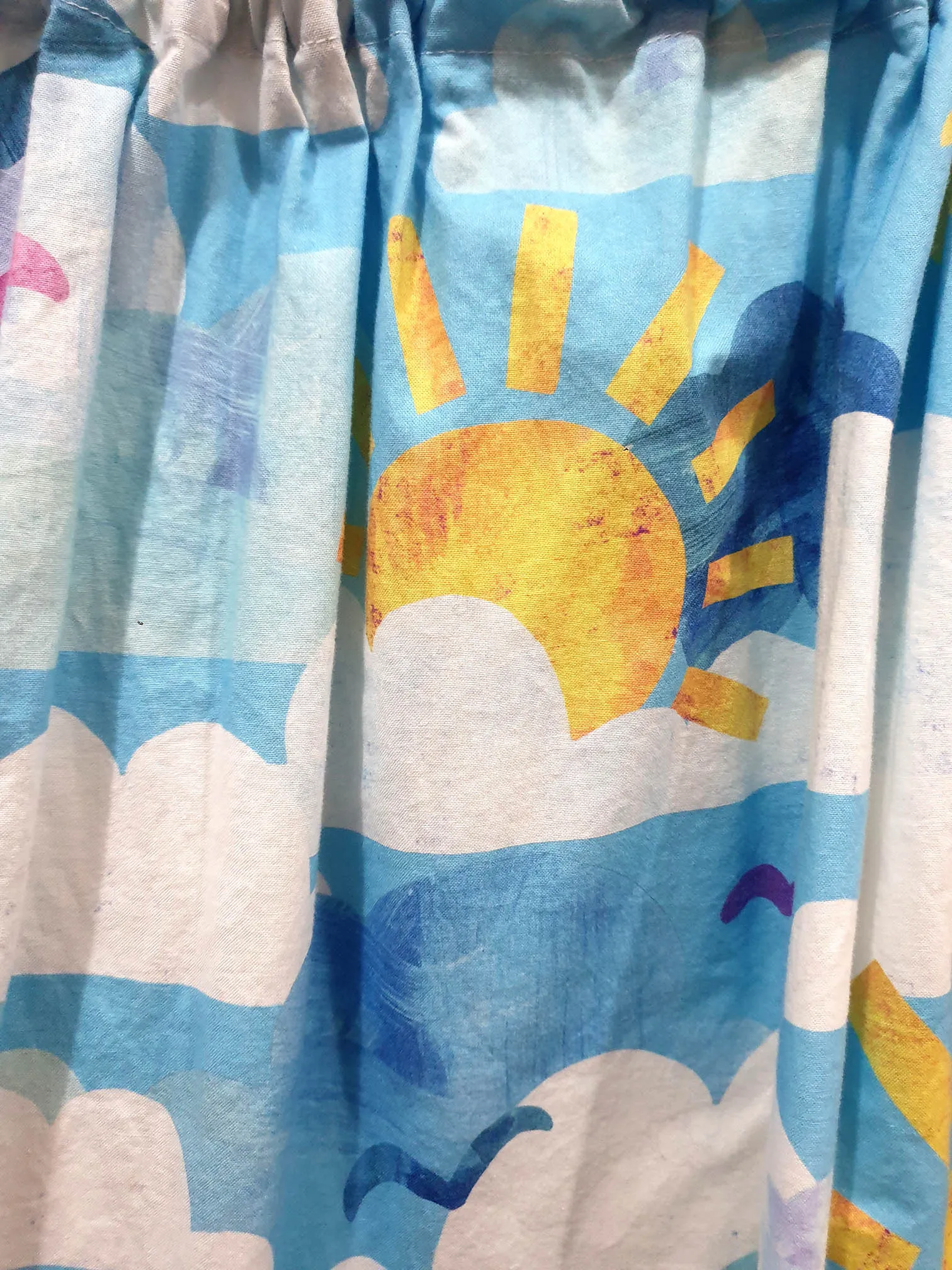 Kablooie blue sky print cotton skirt size 16