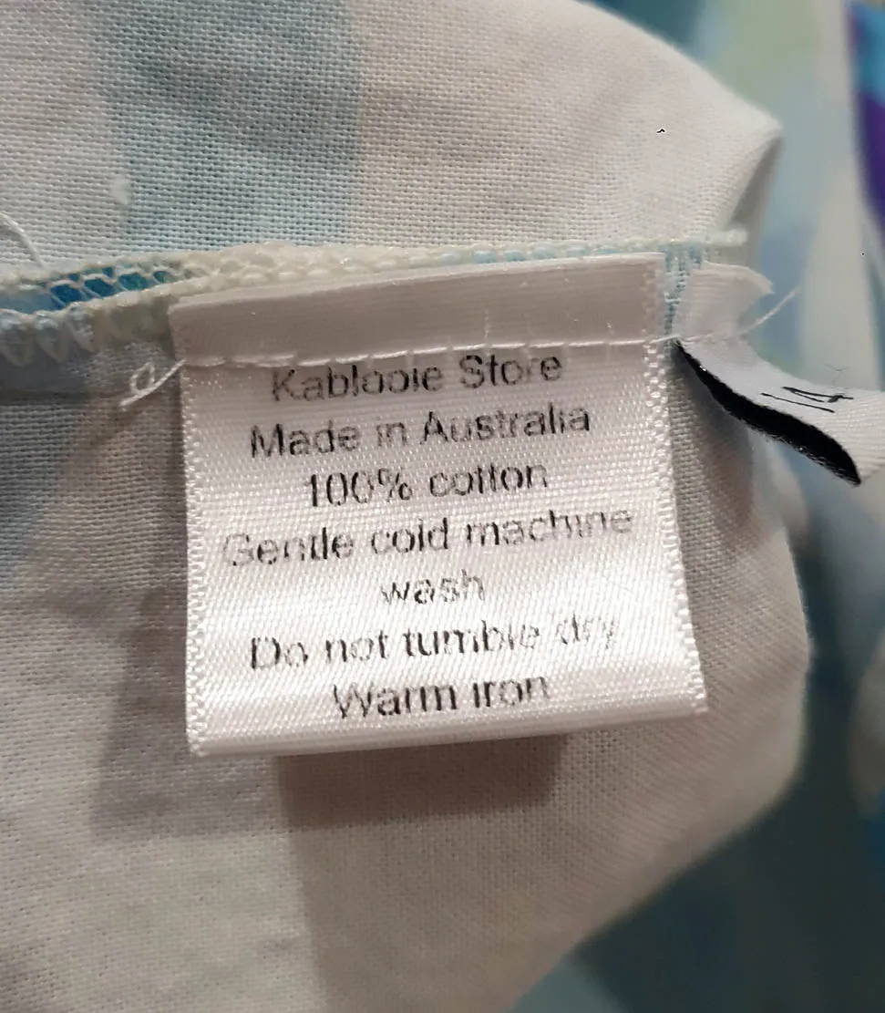 Kablooie blue sky print cotton skirt size 16