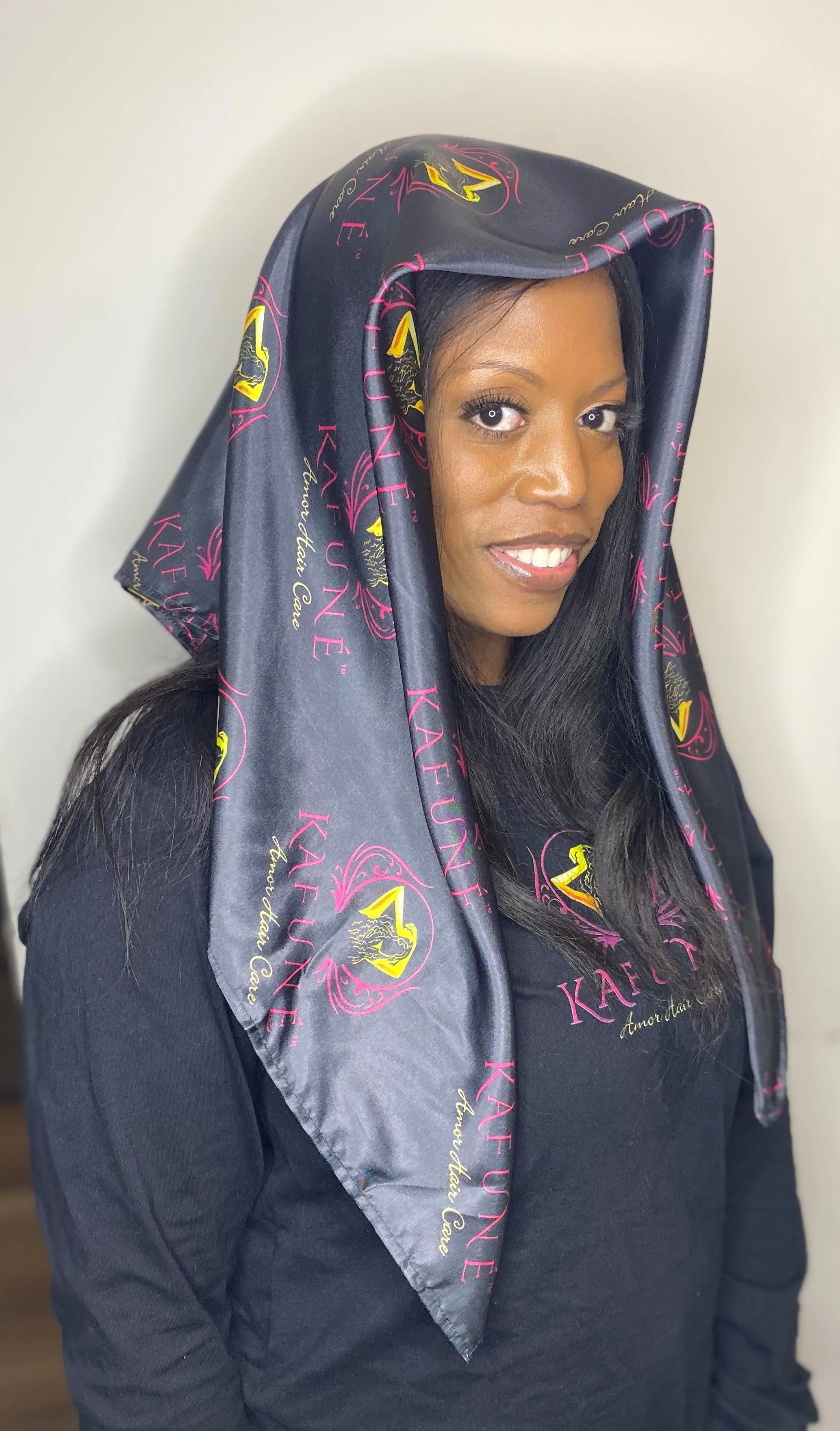 Kafune Amor Hair Logo Silk Scarf