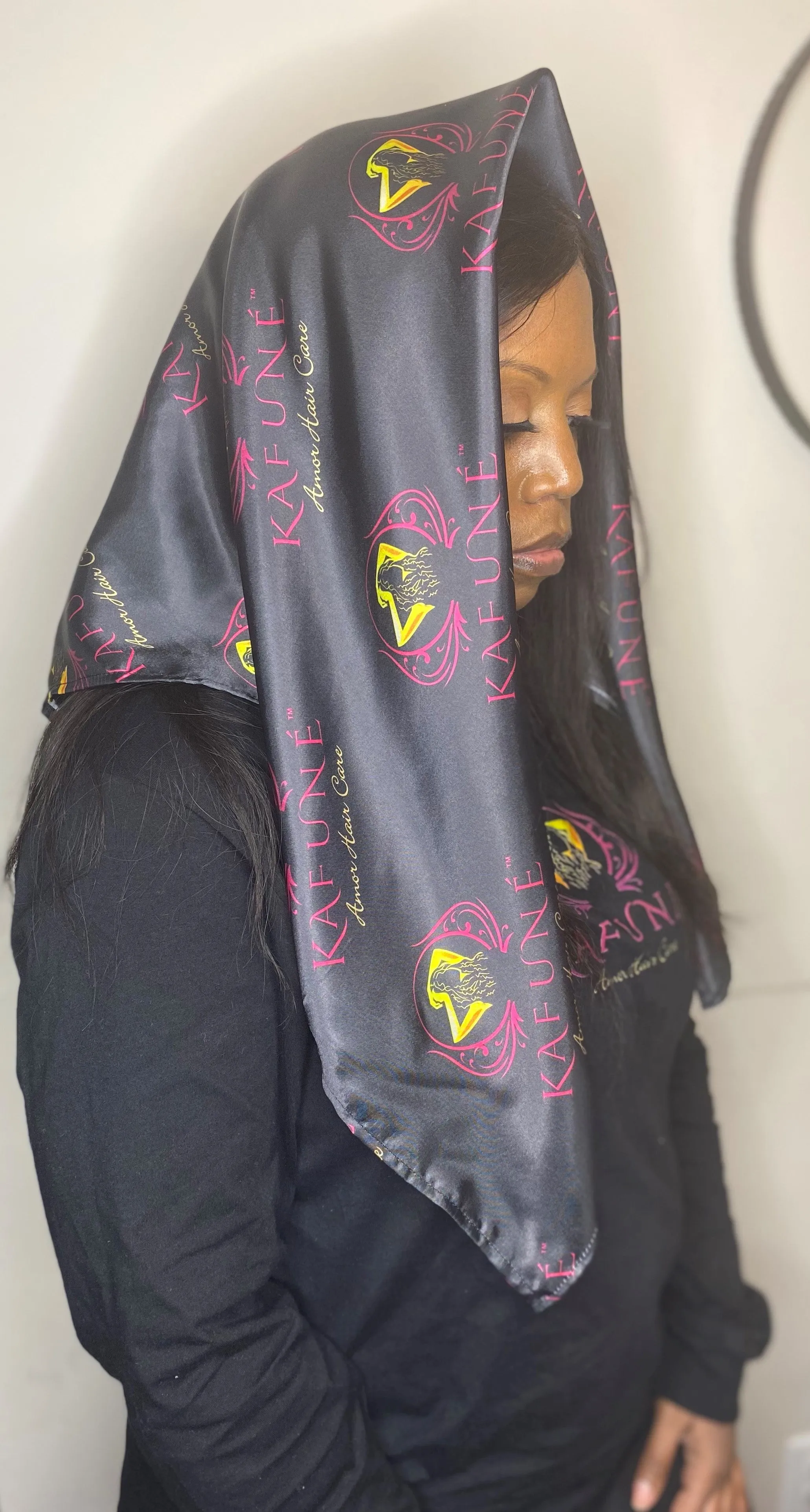 Kafune Amor Hair Logo Silk Scarf
