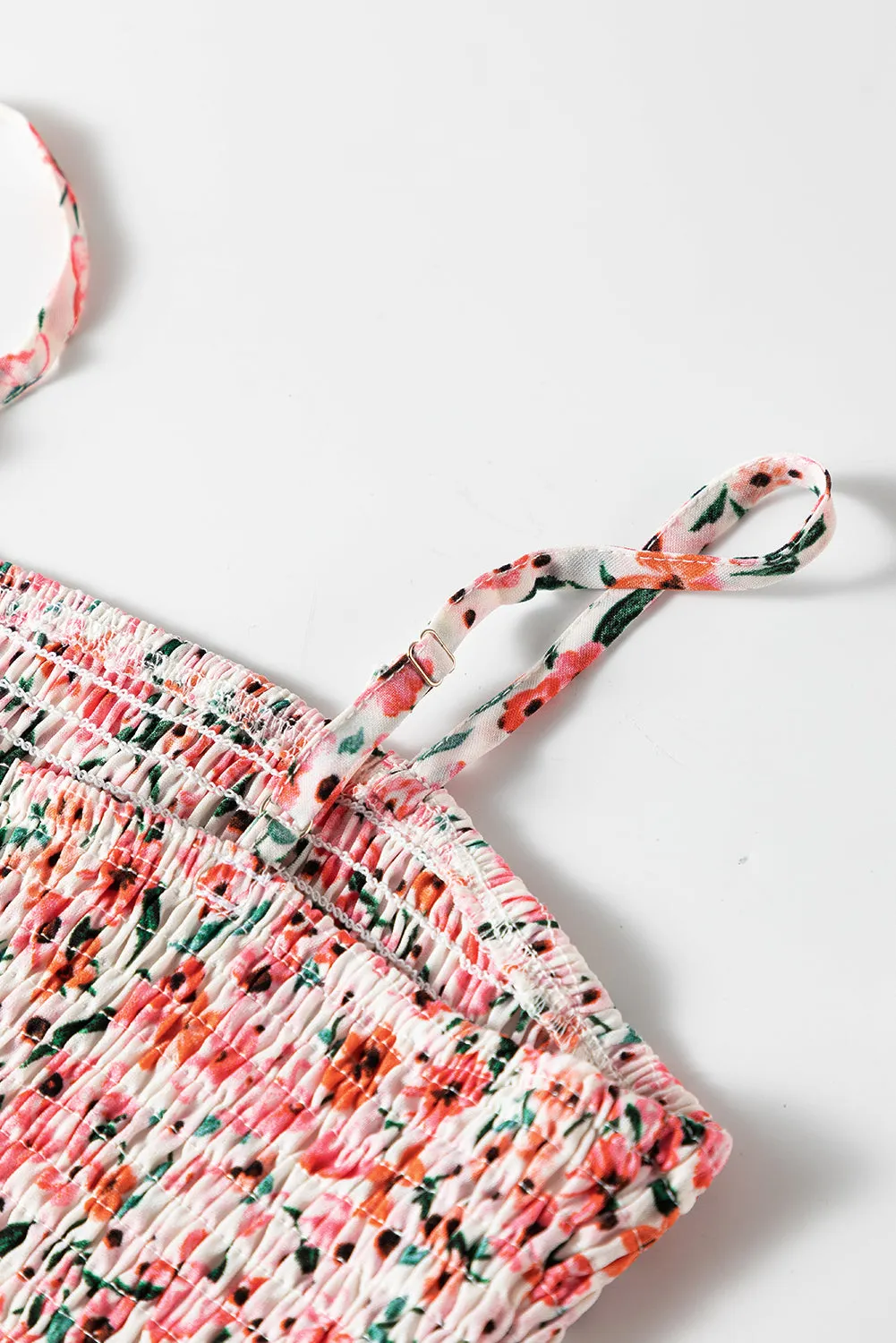 KaleaBoutique Boho Floral Smocked Ruffled Maxi Dress