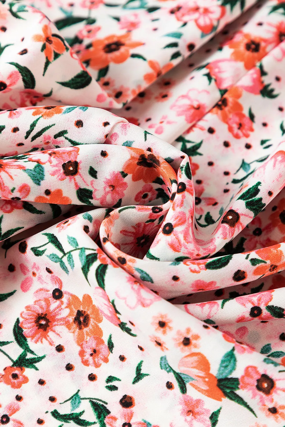 KaleaBoutique Boho Floral Smocked Ruffled Maxi Dress