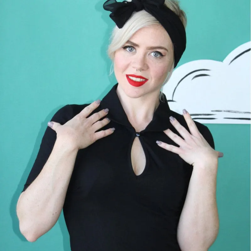 Keynote Vintage-Inspired Blouse with Peter Pan Collar