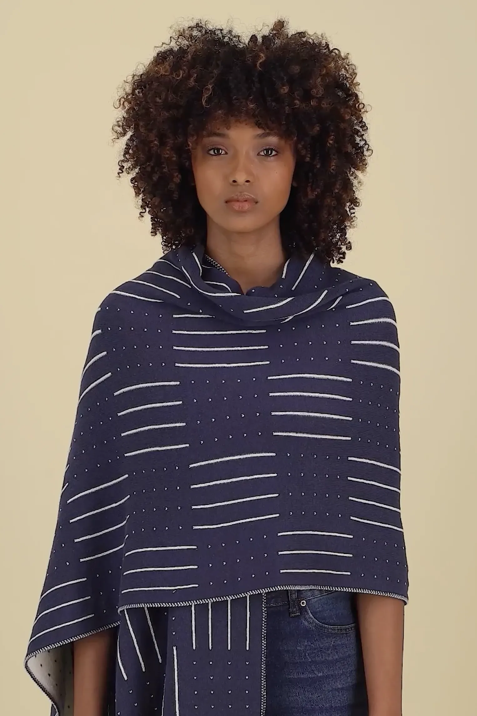 Kichana Wrap - Navy Linen