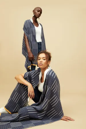 Kichana Wrap - Navy Linen