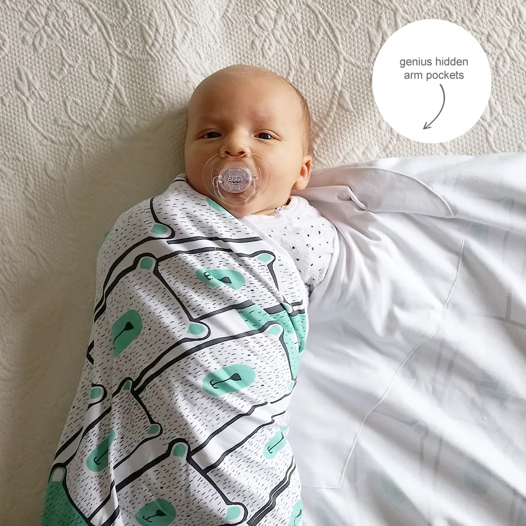 Koala Hugs Newborn Swaddle Wrap - Minty Bears