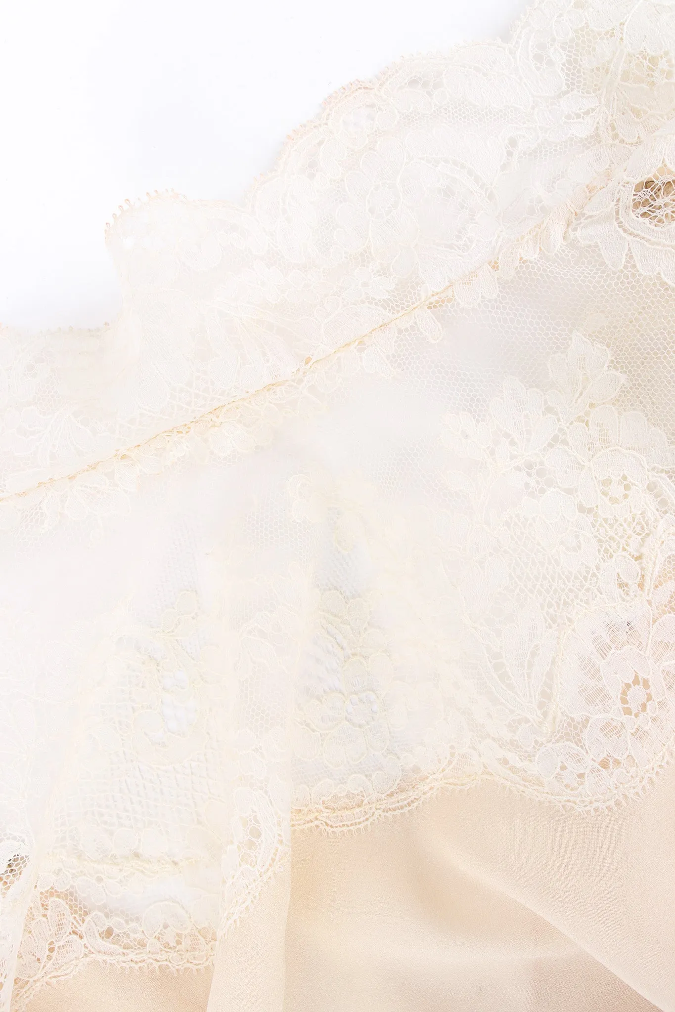 Lace Silk Blouse & Checker Skirt Set