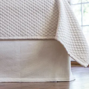 Laurie Tailored 3 Panel Bed Skirt Ivory Basketweave 3/22X86