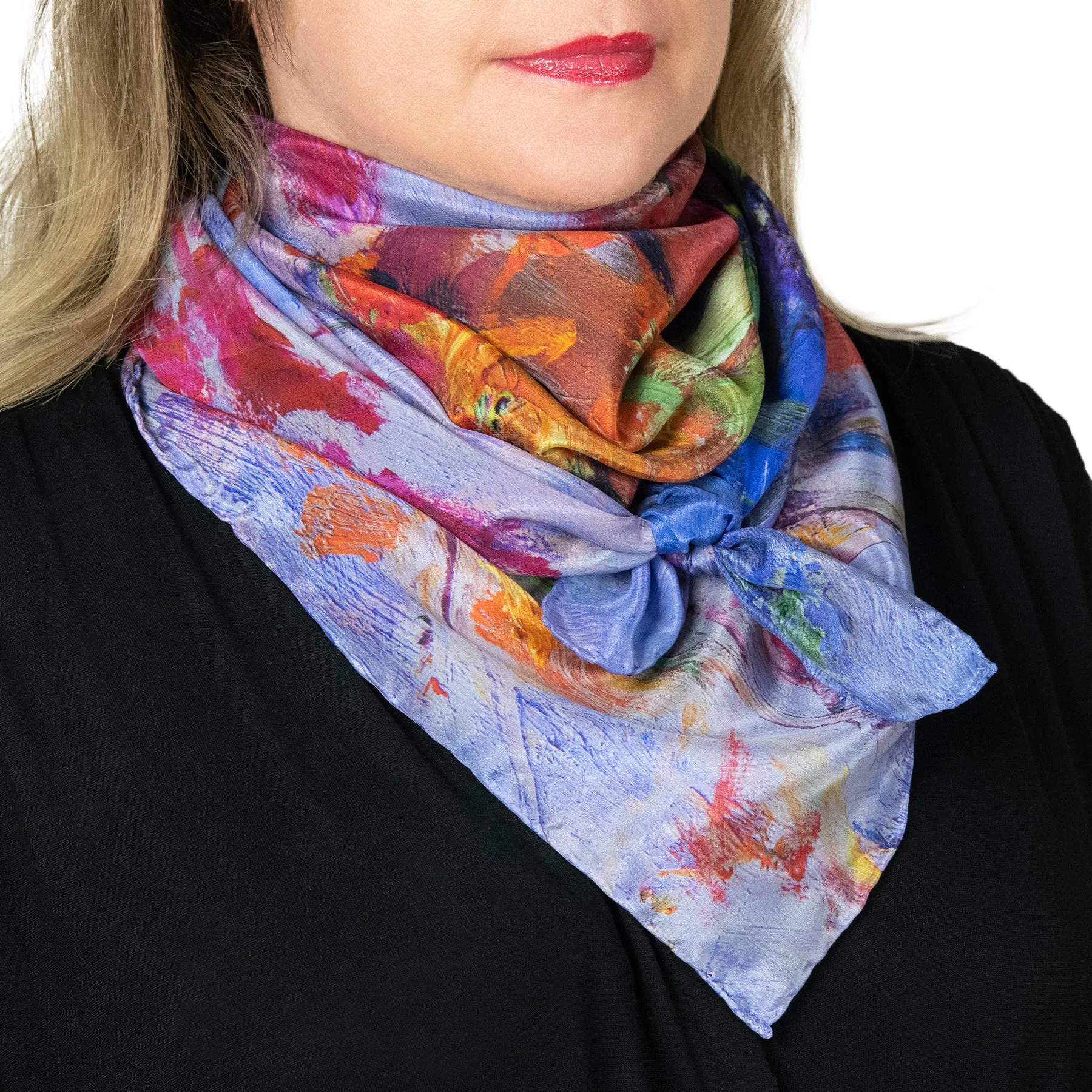 Lavender Dream, 35-inch Square Italian Silk Scarf