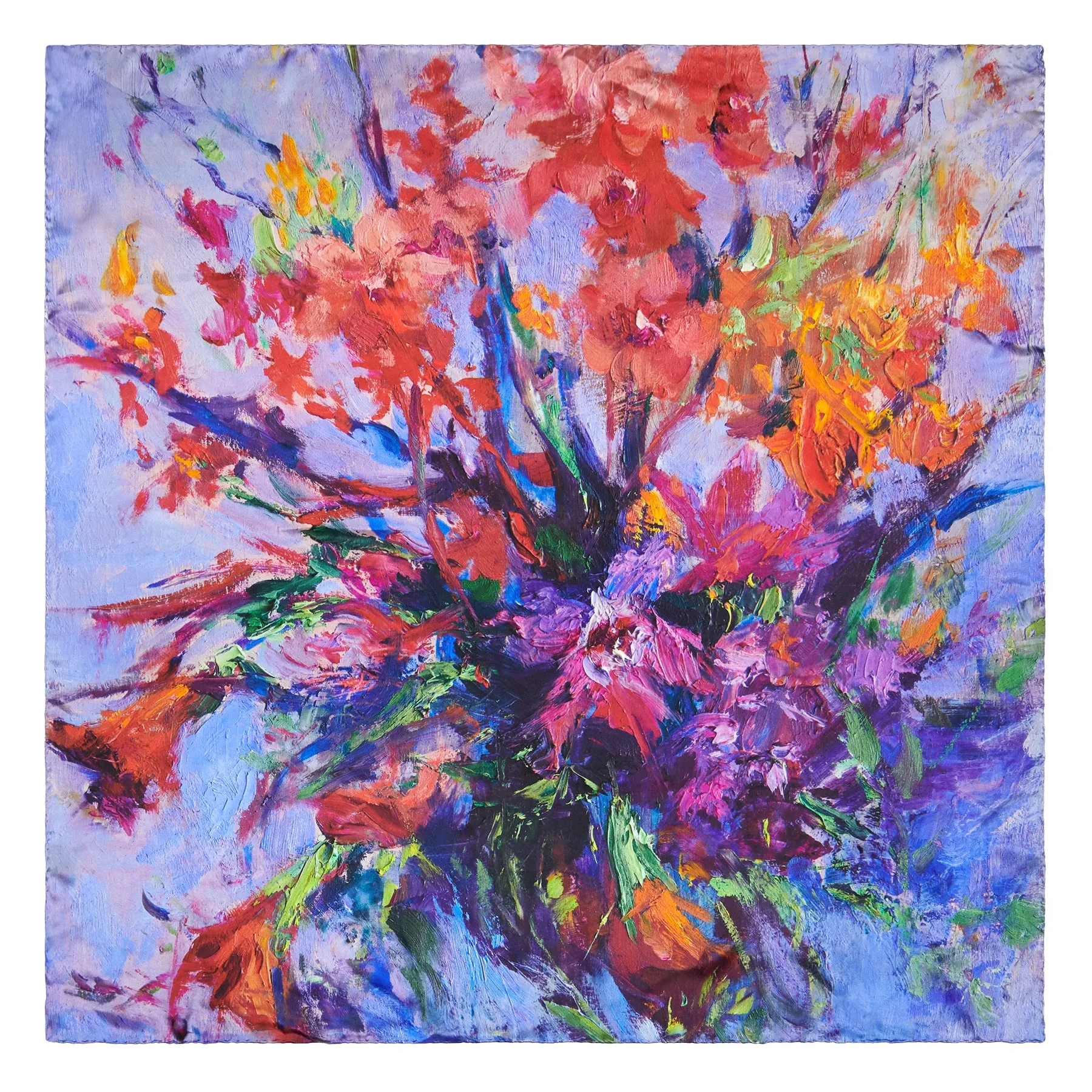 Lavender Dream, 35-inch Square Italian Silk Scarf