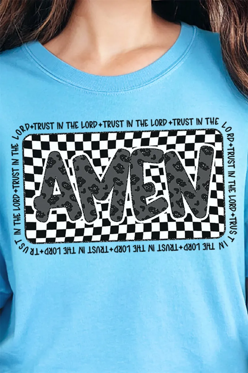 Leopard Luxe Amen Comfort Colors Adult Ring-Spun Cotton Tee