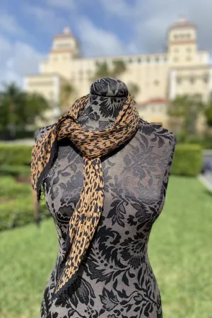 Leopard Silk Scarf