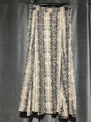 LES COYOTES DE PARIS Snake Print Silk Full Bottom Skirt