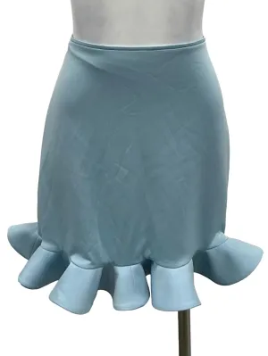Light Blue Jersey Mini Mermaid Skirt