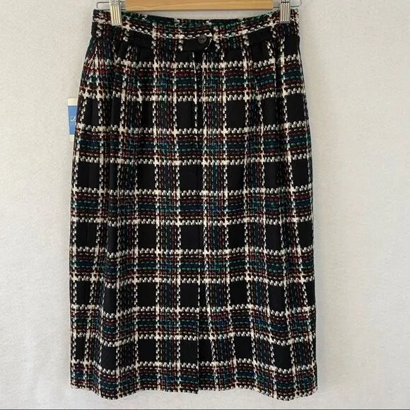 Lilli Ann Vintage Plaid Wool Skirt