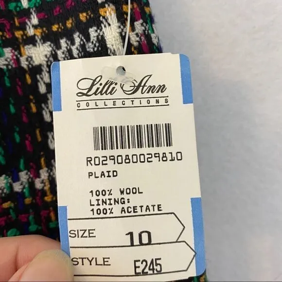 Lilli Ann Vintage Plaid Wool Skirt