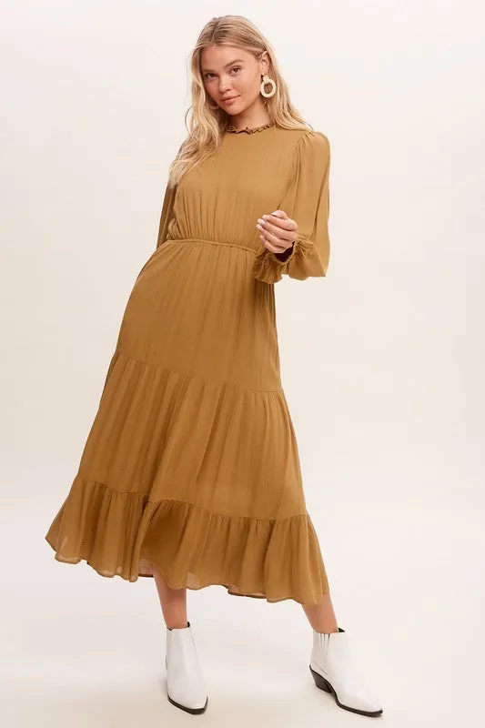 Listicle Feminine Boho Inspired Maxi Woven Dress