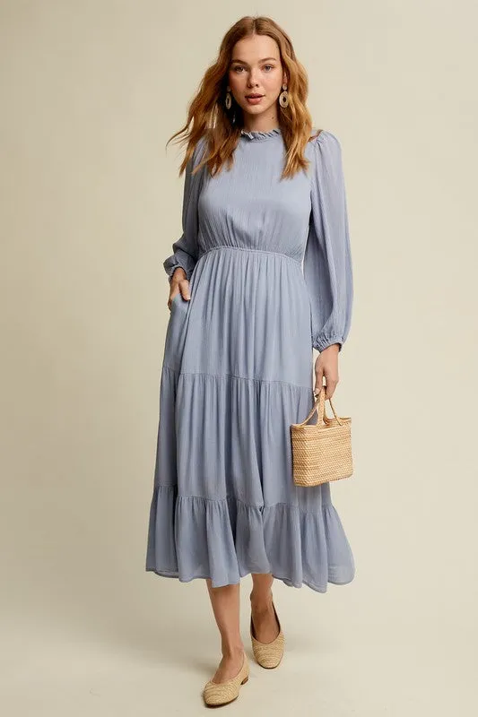 Listicle Feminine Boho Inspired Maxi Woven Dress