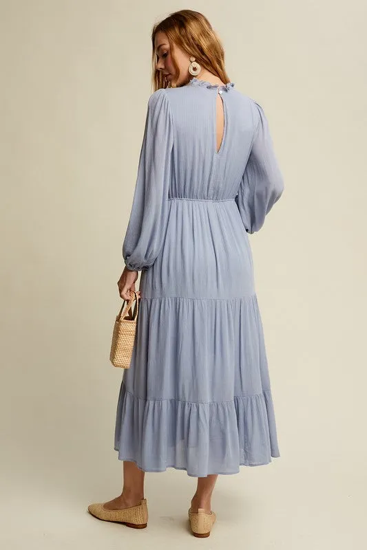 Listicle Feminine Boho Inspired Maxi Woven Dress