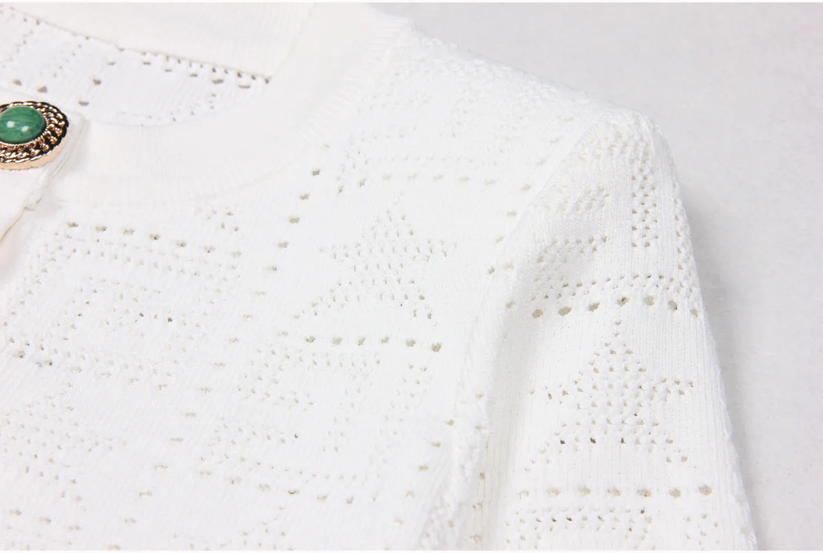 Long Sleeved sweater Spring Autumn Quality Gem Buckle Sweater woolen
